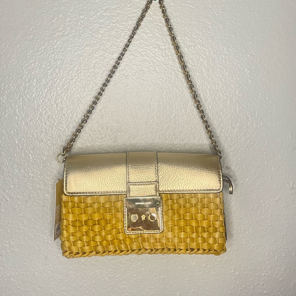 Michael Kors wicker lock and key bag